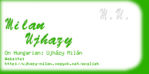 milan ujhazy business card