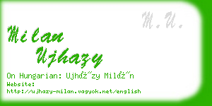 milan ujhazy business card